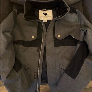 Obermeyer Kid’s Charcoal and Black Ski Jacket